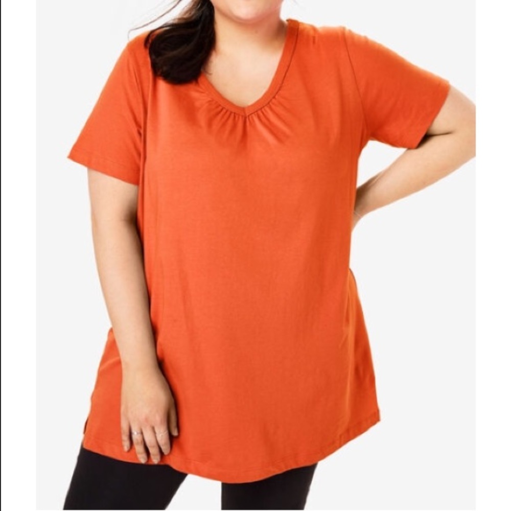 NWT long orange tunic t-shirt